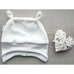 AMÁLKA Plyšová kojenecká čepička, smetanová Velikost: 56-62