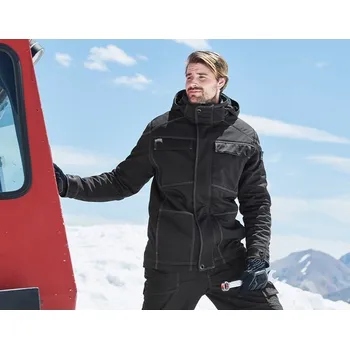 pracovní bunda Pracovní bunda softshellová zimní e.s.roughtough velikost 2XL long černá Strauss Pracovní oblečení