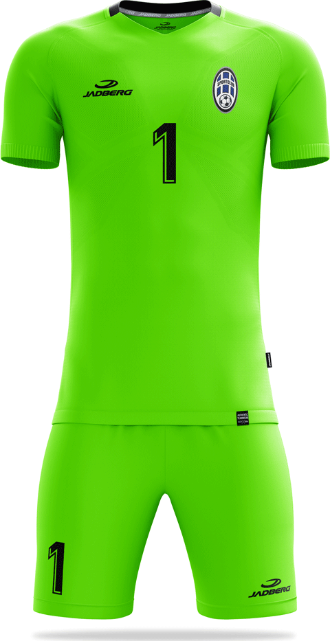 Fotbalový brankářský dres a trenýrky Jadberg-Custom SET Fluo Zelená / L