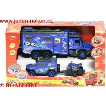 autíčko Dickie EXPLORER TEAM KAMION A OFFROAD S PŘÍVĚSEM 3314552
