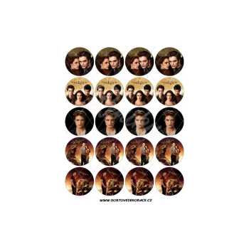 Jedlá dekorace na dort TWILIGHT SAGA 4,8 cm, VARIANTA Jedlý papír 75