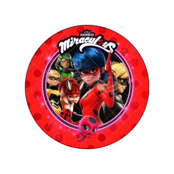 Jedlá dekorace na dort MIRACULOUS červená, VARIANTA Jedlý papír 765