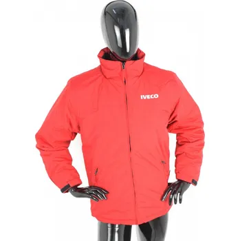 Pánský zimní kabát Bunda s podšívkou IVECO červená XL