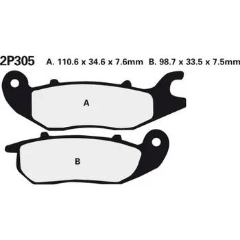 Brzda pro motocykl Přední brzdové destičky Nissin Honda CBR 150 R 2000 - 2003 směs NS