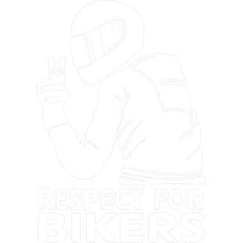 Samolepicí dekorace na vozidlo Respect for bikers samolepka na auto - červená tmavá / 10x13 cm