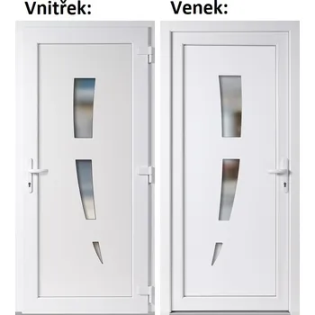 Vchodové dveře Vchodové plastové dveře Soft 123 bílé 88x198 cm, pravé