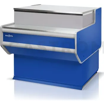 Výdejník vody Pokladní pult nechlazený, rovný s deskou z nerezové oceli a osvětlením korpusu 1000x900x910 mm | RAPA, LK-B2