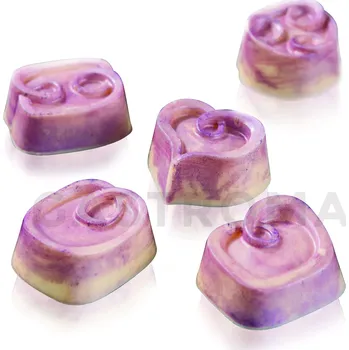 Čokoládová tyčinka Polykarbonátová forma na pralinky, asymetrické - 5 x 6 ks x 8g, 30x25x25 mm - MA1961 | MARTELLATO, Multi