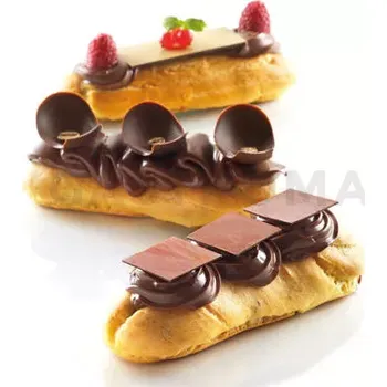 Kuchyňská sůl Silikonová forma SF161 ÉCLAIR podlouhlé piškoty 125x28x5 mm, 8 ks | SILIKOMART, Ellipse