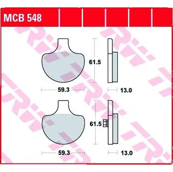 Motodíl Přední brzdové destičky TRW / Lucas Harley-Davidson FXDL 1340 Dyna Low Rider 1993 -