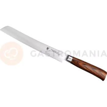 Kuchyňský nůž Nůž na pečivo, 23 cm | TAMAHAGANE, SAN Brown