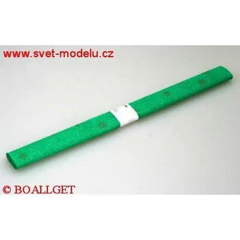 Krepový papír Krepový papír hvězda zeleno/zlatá 50 x 200 cm 50008120