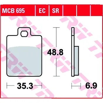 Brzda pro motocykl Zadní brzdové destičky TRW / Lucas Gilera 70 Runner SP 1998 -