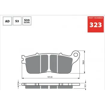 Brzda pro motocykl Zadní brzdové destičky Goldfren Honda VFR 800 X Crossrunner 2015-2018 směs S3