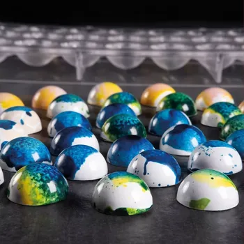 Čokoládová tyčinka Tritanová forma na pralinky - 12 ks., 275x175 mm - PC5021FR | PAVONI, Semisfera