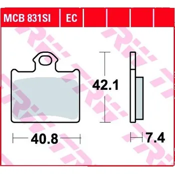 Brzda pro motocykl Zadní brzdové destičky TRW / Lucas KTM E-SM Electric Freeride 2015 - směs SI