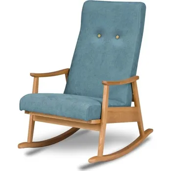 Křeslo Houpací retro křeslo s dřevěnými područkami EGON