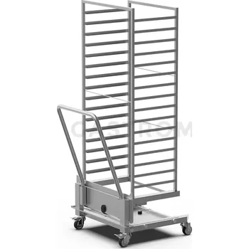 Servírovací stolek Nerezový vozík na plechy k pecím BIG BAKERLUX, 16x 600x400 mm | UNOX, QUICK.Load