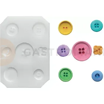 Výroba svíčky Forma na cukrovou hmotu SLK 185 - 7 knoflíků, 28 mm | SILIKOMART, Sugarflex Buttons