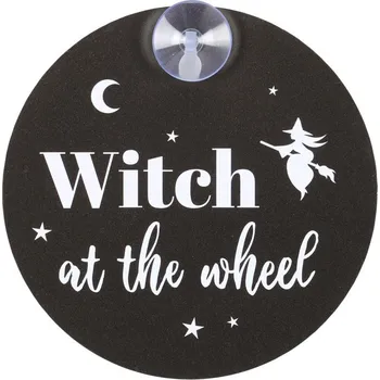 Přísavka na okno Witch at the wheel - Čarodějnice za volantem - Originální magická dekorace