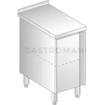 Nerezový dřez Stůl přístěnný z nerezové oceli s šuplíkem 600x600x850 mm | DORA METAL, DM-3108