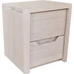 Postelia Dřevěný noční stolek z masivu TENNO 2x zásuvka