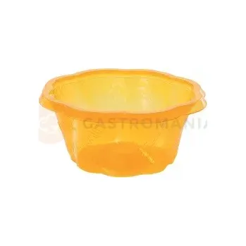 Jednorázové nádobí Kelímek na zmrzlinu, dezerty a jogurt 130 ml, biologicky rozložitelný, oranžový, 50 ks PLA | ALCAS, BioHappy