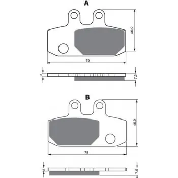 Brzda pro motocykl Přední brzdové destičky Goldfren Aprilia Atlantic 500 (Sprint) 2002-2005 směs AD
