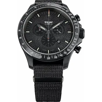 Hodinky Traser P67 Officer Pro Chronograph Black na PVD ocelovém náramku (64)