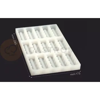 Kuchyňská sůl Silikonová forma na čokoládové tyčinky - 175x285 mm, 15 ks x 90x30x19 mm - DS02 | PAVONI, Delicious snack