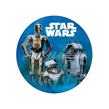 Jedlá dekorace na dort STAR WARS roboti, VARIANTA Jedlý papír 376
