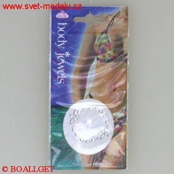 samolepka Samolepka č. 3 šperk s kamínky na pupík 11363