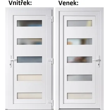 Vchodové dveře Soft Vchodové plastové dveře 6300 bílé 98x198 cm, pravé