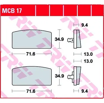 Brzda pro motocykl Přední brzdové destičky TRW / Lucas BMW R80 800 /7 - 1981