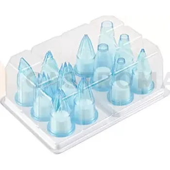 Sada zdobicích špiček z polykarbonátu - 12 ks | SILIKOMART, Polycarbonate Tips