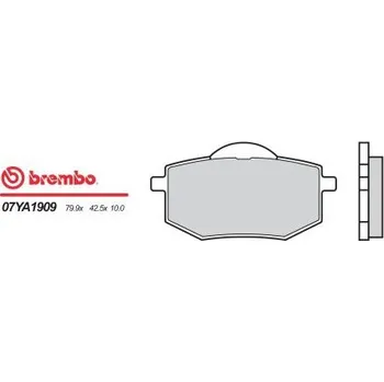 Motodíl Přední brzdové destičky Brembo Yamaha 535 XV VIRAGO 1988 - 1995 směs 09