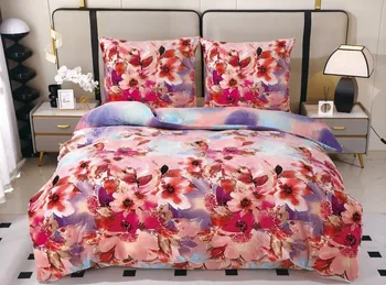 Ložní povlečení Textilomanie Florano růžové 200 x 220, 2x 70 x 80, prostěradlo 200 x 220 cm zipový uzávěr