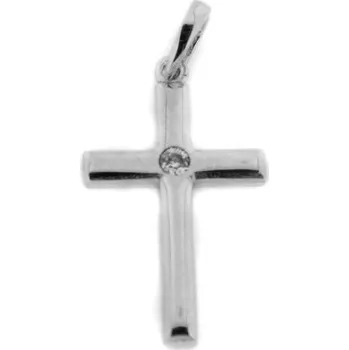 Přívěsek Zlatý přívěsek křížek z bílého zlata