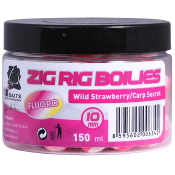 Boilies LK Baits Zig Rig Boilie Wild Strawberry/Carp Secret 10mm, 150 ml