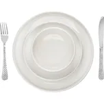 Sada talířů Mikasa Camberlie 12 ks, bílý porcelán