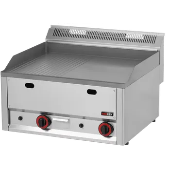 Kuchyňský gril Grilovací deska 65x48 plynová rýhovaná bez podestavby | REDFOX - FTHR 60 GL