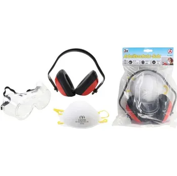 Chránič sluchu Respirátor, ochranné brýle a chrániče sluchu BGS1093625 Sada 3 díly (BGS 1093625 Souprava respirátoru, ochranných brýlí a chráničů sluchu)
