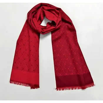 Šála HEDVÁBNÝ SVĚT Šála z česaného hedvábí vínovo-červená