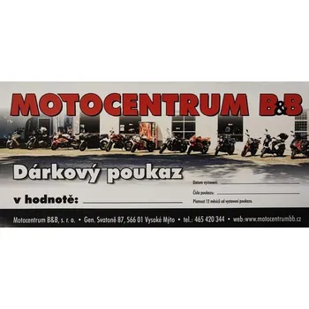 Tělový krém B&B ELEKTRONICKÝ Dárkový poukaz B&B - Poukaz na 1000,-Kč