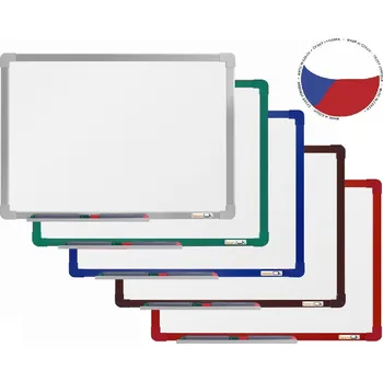 Kancelářský nábytek magnetická tabule 120x90 cm barevný hlinikový rám - elox