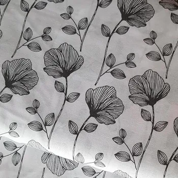 Květ šedý bavlna cena za 1 metr Český výrobce