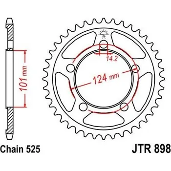 Řetězová sada pro motocykl Jt sprockets JTR 898-41 KTM