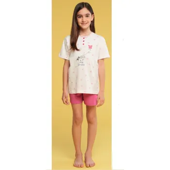 Dívčí pyžamo Karelpiu KC4135 Růžová 3/4