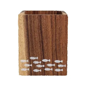 T&G WoodWare Stojan na kuchyňské náčiní OCEAN, 12x12x15cm, rustikální akát|TaG WoodWare