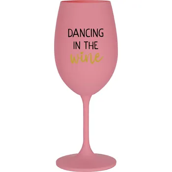 Sklenice DANCING IN THE WINE - růžová sklenice na víno 350 ml
